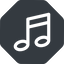 Normal, solid, octagon, mute, unmute, music, note, musical, notes icon