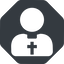 Normal, solid, octagon, christian, pastor, priest, bishop, pastor-solid icon