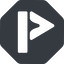 Normal, solid, octagon, brand, video, letter, art, p, streaming, live, picarto icon