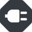 Up, normal, solid, octagon, electricity, plug, charge, charger, electric, plug-solid, electrics, electrical icon