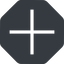 Normal, solid, octagon, plus, add, new, create, addition, +, more icon