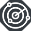 Up, normal, solid, octagon, gps, place, radar, localisation, radar-alt, sonar icon