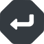Up, normal, solid, octagon, sign, confirm, arrow, key, submit, send, return, enter, return-sign-solid, return-sign icon