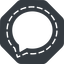 Normal, solid, octagon, logo, brand, message, messenger, chat, signal, comment, speech, dialogue, bubble, messaging, app, signal-msg icon