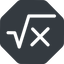Normal, solid, square, octagon, root, formula, equation, math, mathematics, square-root, mathematical, maths icon