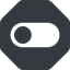 Up, normal, solid, octagon, setting, apple, on, off, ios, switch, button, radio, switch-solid icon