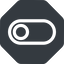 Up, normal, solid, octagon, setting, apple, on, off, ios, switch, button, radio icon