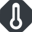 Normal, solid, octagon, temperature, thermometer, heat, high, temperature-high-solid, temperature-high, hot icon
