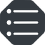 Up, normal, solid, octagon, list, editor, list-item, checklist, unordered, unordered-list, unsorted, unsorted-list, bullet, bullet-list icon