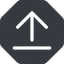 Up, normal, solid, octagon, upload, uploaded, uploading icon