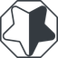 Thin, line, down, octagon, star, rate, rating, half, star-half-thin icon