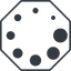 Thin, line, left, octagon, horizontal, mirror, spinner, spin, wait, load, loading, waiting, galaxy, space, stars, loader icon