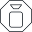Thin, line, left, octagon, youtube, video, camera, film, movie, videocamera, videocamera-thin icon
