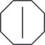 Thin, line, right, octagon, minus, remove, sub, substract, collapse, minus-thin, -, less icon