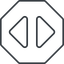 Thin, line, right, octagon, order, sort, sort-thin icon