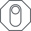 Thin, line, right, octagon, setting, apple, on, off, ios, switch, button, radio, switch-thin icon