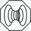 Thin, line, right, octagon, wormhole, black-hole, hole, spacetime, interstellar, astrophysics, hyperspace, einstein, rosen, singularity, relativity, wormhole-thin icon