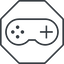 Thin, line, up, octagon, horizontal, mirror, game, gaming, games, gamepad, pad, joystick, gamepad-thin icon