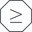 Thin, line, octagon, horizontal, mirror, symbol, less, math, mathematics, greater, than, greater-than, less-than, greater-than-equal, less-than-equal, comparison, inequality, mathematical, smaller, bigger, less-than-equal-thin, equal, maths icon