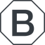 Thin, line, octagon, logo, brand, bootstrap, b, letter, bootstrap-b icon