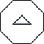 Thin, line, up, octagon, arrow, direction, caret, caret-thin icon