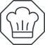 Thin, line, octagon, hat, restaurant, chef, cooking, kitchen, cook, chef-hat-thin, chef-hat icon