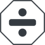 Thin, line, octagon, math, mathematics, mathematical, maths, division, operator, divide, division-solid icon