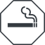 Thin, line, octagon, dot, pictogram, dot-50, smoking, cigarette, cigar, dot-smoking icon
