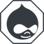 Thin, line, octagon, logo, brand, website, blog, cms, internet, drupal icon