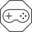 Thin, line, up, octagon, game, gaming, games, gamepad, pad, joystick, gamepad-thin icon