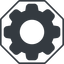 Thin, line, octagon, setting, config, gear, wheel, settings, cog, gear-wide, gear-solid icon