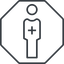 Thin, line, octagon, nurse, medical, healthcare, health, male, medic, doctor, hospital, male-nurse, male-nurse-thin icon