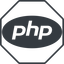 Thin, line, solid, octagon, logo, brand, php, hypertext, preprocessor, php-logo icon