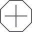 Thin, line, octagon, plus, add, new, plus-thin, create, addition, +, more icon