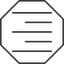 Thin, line, up, right, solid, octagon, text, align, alignment, editor, right-align, right-align-thin, align-right icon