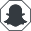 Thin, line, solid, octagon, logo, brand, social, network, chat, snapshat-solid, snapchat, snap icon