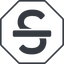 Thin, line, octagon, text, type, editor, font, typography, font-style, strikethrough, strike, strikethrough-solid icon