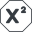 Thin, line, octagon, text, editor, superscript, superscript-solid icon