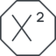Thin, line, octagon, text, editor, superscript, superscript-thin icon