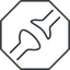 Thin, line, octagon, plug, brain, synapse, neuron, joint, memory, receptor, synapse-thin icon