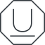 Thin, line, octagon, text, type, editor, font, typography, font-style, underline, underlined, underline-thin icon