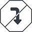 Thin, line, left, octagon, sign, confirm, arrow, prohibited, key, submit, send, return, enter, return-sign-solid, return-sign icon