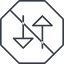 Thin, line, right, octagon, horizontal, mirror, arrow, prohibited, update, change, switch, select, revert, double, double-arrow, change-thin icon