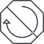 Thin, line, right, octagon, horizontal, mirror, arrow, prohibited, reload, refresh, undo, redo, undo-thin, restore icon