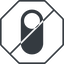 Thin, line, right, solid, octagon, setting, prohibited, apple, on, off, ios, switch, button, radio, switch-solid icon