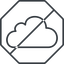 Thin, line, octagon, horizontal, mirror, prohibited, cloud, sky, weather, clouds, cloudy, cloud-thin icon