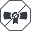 Thin, line, solid, octagon, horizontal, mirror, prohibited, university, diploma, degree, college, education, graduated, graduate, diploma-solid icon