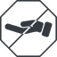 Thin, line, up, octagon, horizontal, mirror, prohibited, healthcare, help, care, gift, hand, giving, giving-hand, love, give, giving-hand-solid icon