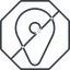 Thin, line, octagon, horizontal, mirror, prohibited, map, marker, location, gps, map-marker, map-marker-thin icon