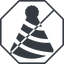 Thin, line, octagon, new, horizontal, mirror, prohibited, party, birthday, hat, new-year, year, party-hat, party-hat-solid icon